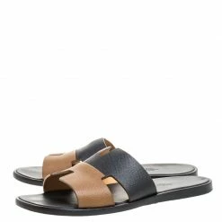 Hermes Two Tone Textured Leather Izmir Sandals Size 42.5 For Men 13 Hermes Two Tone Textured Leather Izmir Sandals Size 42.5 For Men -Deals Hermes Store luxury men hermes used shoes p260989 007