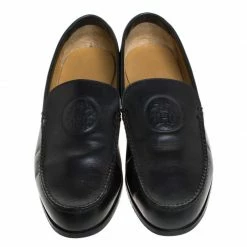 Hermes Black Logo Embossed Leather Slip On Loafers Size 41 For Men 12 Hermes Black Logo Embossed Leather Slip On Loafers Size 41 For Men -Deals Hermes Store luxury men hermes used shoes p268386 003