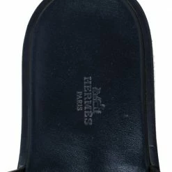 Hermes Black Leather Izmir Slide Sandals Size 44 For Men -Deals Hermes Store luxury men hermes used shoes p289458 006