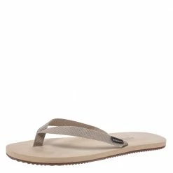 Hermes Cream/Brown Technical Fabric Isolella Flip Flop Sandals Size 42 For Men