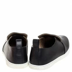 Hermes Black Perforated Leather Slip On Sneakers Size 44 For Men -Deals Hermes Store luxury men hermes used shoes p325191 005