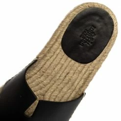 Hermes Black Leather Antigua Espadrille Sandals Size 41 For Men -Deals Hermes Store luxury men hermes used shoes p325475 003
