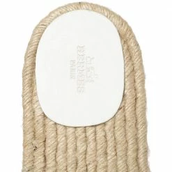 Hermes White Antigua Espadrille Sandals Size 42 For Men -Deals Hermes Store luxury men hermes used shoes p333578 004