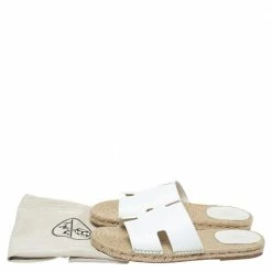 Hermes White Antigua Espadrille Sandals Size 42 For Men -Deals Hermes Store luxury men hermes used shoes p333578 007