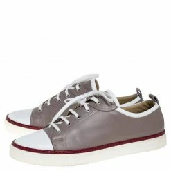 Hermes Grey/White Leather Giocco Low Top Sneakers Size 44.5 For Men -Deals Hermes Store luxury men hermes used shoes p335186 1601724354 001