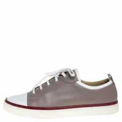 Hermes Grey/White Leather Giocco Low Top Sneakers Size 44.5 For Men -Deals Hermes Store luxury men hermes used shoes p335186 1601724363 003