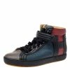 Hermes Multicolor Leather Lions High Top Sneakers Size 44 For Men -Deals Hermes Store luxury men hermes used shoes p360413 001