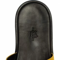 Hermes Yellow Fabric Izmir Sandals Size 43 For Men -Deals Hermes Store luxury men hermes used shoes p361484 007