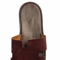 Hermes Brown Suede Izmir Sandals Size 43 For Men -Deals Hermes Store luxury men hermes used shoes p385903 003