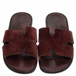 Hermes Brown Suede Izmir Sandals Size 43 For Men -Deals Hermes Store luxury men hermes used shoes p385903 007