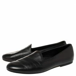 Hermes Black Leather Smoking Slippers Size 43 For Men -Deals Hermes Store luxury men hermes used shoes p388275 001