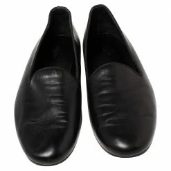 Hermes Black Leather Smoking Slippers Size 43 For Men -Deals Hermes Store luxury men hermes used shoes p388275 002