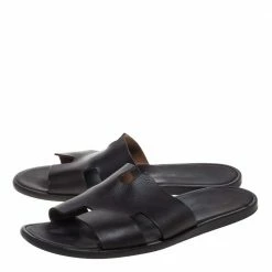 Hermes Dark Brown Leather Izmir Slide Sandals Size 43 For Men 13 Hermes Dark Brown Leather Izmir Slide Sandals Size 43 For Men -Deals Hermes Store luxury men hermes used shoes p391225 003