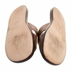 Hermes Brown Leather Izmir Sandals Size 43 For Men -Deals Hermes Store luxury men hermes used shoes p397625 001