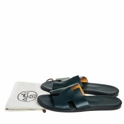 Hermes Hermés Green Leather Izmir Flats Sandals Size 41.5 For Men 17 Hermes Hermés Green Leather Izmir Flats Sandals Size 41.5 For Men -Deals Hermes Store luxury men hermes used shoes p407066 001