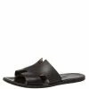 Hermes Dark Brown Leather Izmir Flat Slides Size 43.5 For Men -Deals Hermes Store luxury men hermes used shoes p413317 007