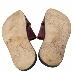 Hermes Burgundy Suede Izmir Sandals Size 43 For Men -Deals Hermes Store luxury men hermes used shoes p413318 006