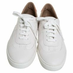 Hermes White Leather Quicker Low Top Sneakers Size 44 For Men -Deals Hermes Store luxury men hermes used shoes p425849 006