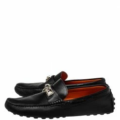 Hermes Black Leather Slip On Irving Loafers Size 41 For Men -Deals Hermes Store luxury men hermes used shoes p429310 003