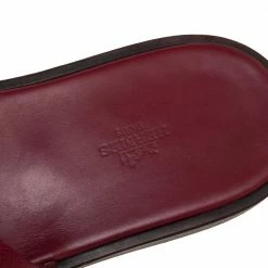 Hermes Red Leather Izmir Slide Sandals Size 45 For Men -Deals Hermes Store luxury men hermes used shoes p448518 003