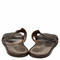 Hermes Hermès Grey Suede Izmir Flats Size 45 For Men -Deals Hermes Store luxury men hermes used shoes p476613 005