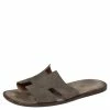 Hermes Hermès Grey Suede Izmir Flats Size 45 For Men -Deals Hermes Store luxury men hermes used shoes p476613 007