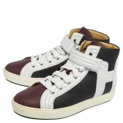 Hermes Multicolor Leather Lions High Top Sneakers Size 42 For Men -Deals Hermes Store luxury men hermes used shoes p481890 002