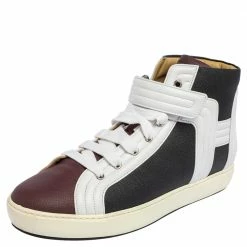 Hermes Multicolor Leather Lions High Top Sneakers Size 42 For Men