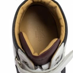 Hermes Multicolor Leather Lions High Top Sneakers Size 42 For Men -Deals Hermes Store luxury men hermes used shoes p481890 007