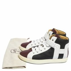 Hermes Multicolor Leather Lions High Top Sneakers Size 42 For Men -Deals Hermes Store luxury men hermes used shoes p481890 009