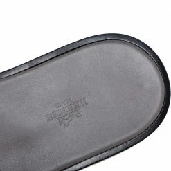 Hermes Grey/Black Leather Izmir Sandals Size 43 For Men -Deals Hermes Store luxury men hermes used shoes p486275 006