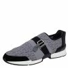 Hermes Grey/Black Fabric And Leather Run Sneakers Size 42.5 For Men -Deals Hermes Store luxury men hermes used shoes p487090 002
