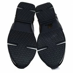 Hermes Grey/Black Fabric And Leather Run Sneakers Size 42.5 For Men -Deals Hermes Store luxury men hermes used shoes p487090 007