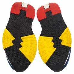 Hermes Blue/Black Knit Fabric And Suede Addict Low Top Sneakers Size 42 For Men -Deals Hermes Store luxury men hermes used shoes p488443 002