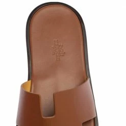 Hermes Brown Leather Izmir Slides Sandals Size 43 For Men 16 Hermes Brown Leather Izmir Slides Sandals Size 43 For Men -Deals Hermes Store luxury men hermes used shoes p492560 009