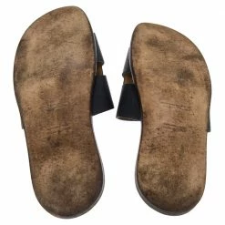 Hermes Hermès Navy Blue Leather Izmir Sandals Size 42 For Men -Deals Hermes Store luxury men hermes used shoes p495174 001