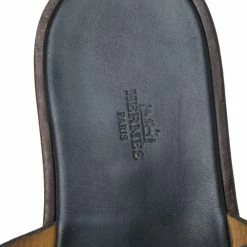 Hermes Hermès Navy Blue Leather Izmir Sandals Size 42 For Men -Deals Hermes Store luxury men hermes used shoes p495174 005