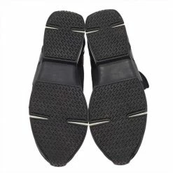 Hermes Black Knit Fabric And Leather Soft High Top Sneakers Size 40 For Men -Deals Hermes Store luxury men hermes used shoes p508331 007