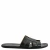 Hermes Black Calfskin Leather Izmir Sandals Size EU 43 For Men -Deals Hermes Store luxury men hermes used shoes p511361 013