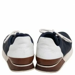 Hermes Hermés Blue/White Fabric And Leather Miles Low Top Sneakers Size 42 For Men 14 Hermes Hermés Blue/White Fabric And Leather Miles Low Top Sneakers Size 42 For Men -Deals Hermes Store luxury men hermes used shoes p514996 003