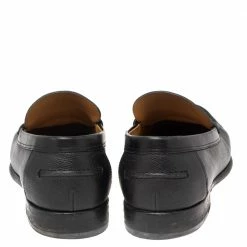 Hermes Black Leather Slip On Loafers Size 46 For Men -Deals Hermes Store luxury men hermes used shoes p531573 002