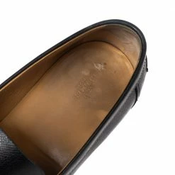 Hermes Black Leather Slip On Loafers Size 46 For Men -Deals Hermes Store luxury men hermes used shoes p531573 003
