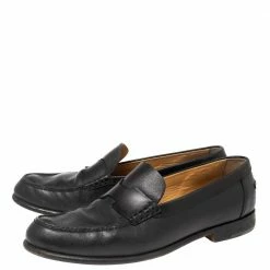 Hermes Black Leather Slip On Loafers Size 46 For Men -Deals Hermes Store luxury men hermes used shoes p531573 006