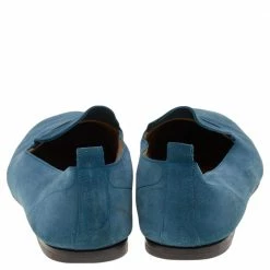 Hermes Blue Suede Milano Slip On Loafers Size 45 For Men -Deals Hermes Store luxury men hermes used shoes p560862 004