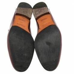 Hermes Burgundy Leather Slip On Loafers Size 42 For Men -Deals Hermes Store luxury men hermes used shoes p563223 001