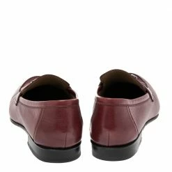 Hermes Burgundy Leather Slip On Loafers Size 42 For Men -Deals Hermes Store luxury men hermes used shoes p563223 002
