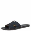 Hermes Hermés Dark Blue Leather Izmir Flat Slides Size 42.5 For Men 2 Hermes Hermés Dark Blue Leather Izmir Flat Slides Size 42.5 For Men -Deals Hermes Store luxury men hermes used shoes p564916 007