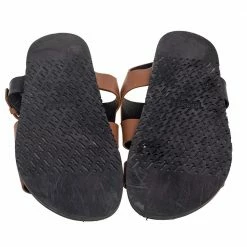 Hermes Brown Leather Corentin Flat Slingback Sandals Size 42.5 For Men -Deals Hermes Store luxury men hermes used shoes p585964 008
