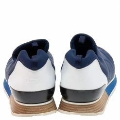 Hermes Blue Neoprene And Leather Slip On Sneakers Size 43.5 For Men -Deals Hermes Store luxury men hermes used shoes p592591 003