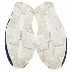 Hermes Blue Neoprene And Leather Slip On Sneakers Size 43.5 For Men -Deals Hermes Store luxury men hermes used shoes p592591 008